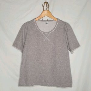 Petit Bateau crew neck shortsleeve sweatshirt